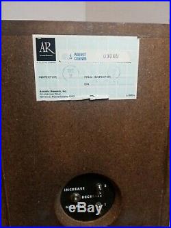 Pair Of Acoustic Research Inc. AR-4xa Speakers early edition