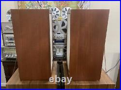 Pair Of Acoustic Research Speakers AR-3A, Oiled Walnut Finish