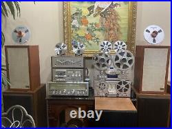 Pair Of Acoustic Research Speakers AR-3A, Oiled Walnut Finish