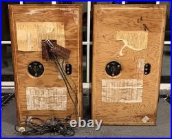 Pair Rare Acoustic Research AR1 AR-1 Speakers Cabinets w Altec 755A Loudspeakers