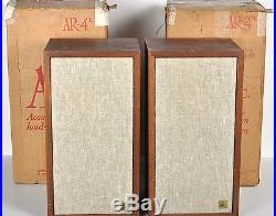 Pair Vintage AR4x Speakers Acoustic Research Loudspeakers with Original Boxes