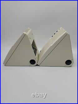 Pair of AR Acoustic Research Powered Partner 570 White 70W Speakers Works USA