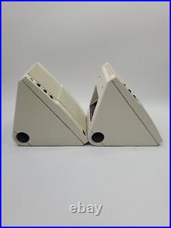 Pair of AR Acoustic Research Powered Partner 570 White 70W Speakers Works USA