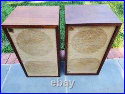 Pair of Acoustic Research AR-2ax Early Speakers Good Shape Parts Scratches