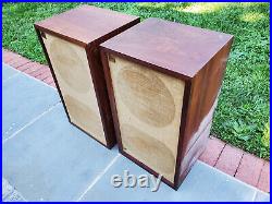 Pair of Acoustic Research AR-2ax Early Speakers Good Shape Parts Scratches