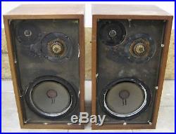Pair of Acoustic Research AR-5 Vintage Speakers Working, foam surrounds gone