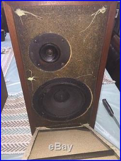 Pair of Vintage Acoustic Research AR4x Speakers W Back Instructions Affixed
