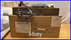 RARE NIB Old Stock Acoustic Research AR XA Turntable for Restoration Project