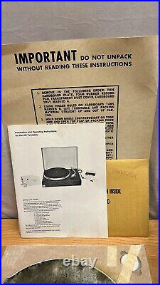 RARE NIB Old Stock Acoustic Research AR XA Turntable for Restoration Project