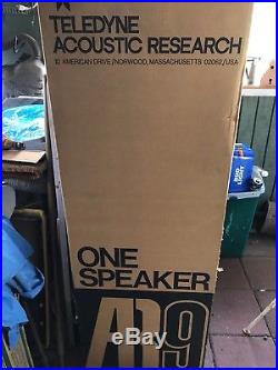 RARE Teledyne Acoustic Research AR9 Speakers New In Original Box SET