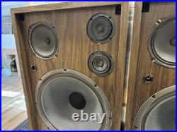 RDL Mark IV Vintage Speakers 15 Woofers 3-Way Refoamed 8 Ohms Tested Working