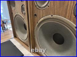 RDL Mark IV Vintage Speakers 15 Woofers 3-Way Refoamed 8 Ohms Tested Working