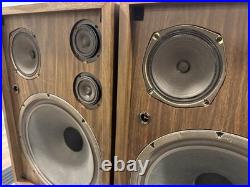 RDL Mark IV Vintage Speakers 15 Woofers 3-Way Refoamed 8 Ohms Tested Working