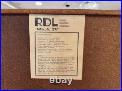 RDL Mark IV Vintage Speakers 15 Woofers 3-Way Refoamed 8 Ohms Tested Working