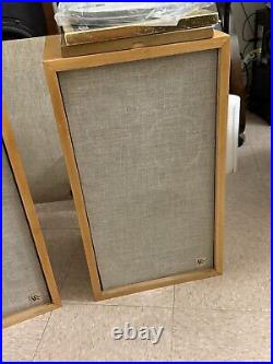 Rare Acoustic Research AR2A Speakers Fully Restored Blonde Cabinets