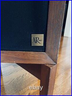 Rare Acoustic Research AR3 Speakers Mahagony Cabinets with/original Stands