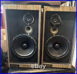 Rare Acoustical Power Labs Bookshelf Speakers 3 way sound very good