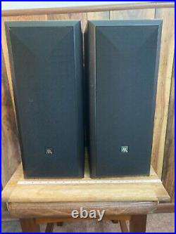 Rare Vintage Acoustic Research AR 308 HO Large Bookshelf Speakers Black Wood