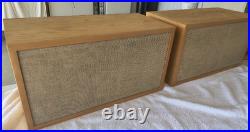 Rare Vintage Acoustic Research AR-4x Bookshelf Speakers Blond Birch Tested