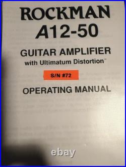 Rockman SR&D A12-50 with built in Ultimatum Distortion Generator 1 of 2 #072