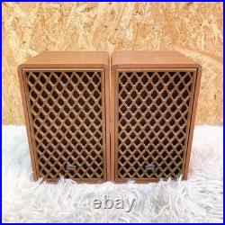 SANSUI SP-M1 Speaker Pair One Tweeter No Sound For Parts or Repair Bookshelf 50W