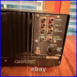 UNTESTED AR Model W Vintage Stereo Receiver Acoustic Research POWERS ON
