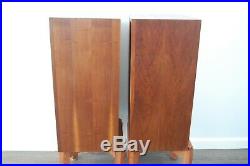 VINTAGE ACOUSTIC RESEARCH AR-3a PAIR FULLY RESTORED WITH SOLID OAK STANDS