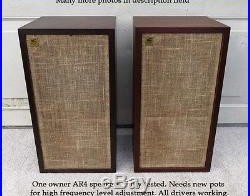 VINTAGE ORIGINAL ACOUSTIC RESEARCH AR4 STEREO HIFI SPEAKERS TESTED SOLD AS FOUND