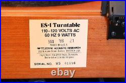 Vintage 1986 AR ES-1 Audiophile Turntable WithShure V15V-MR Cartridge, Excellent Vintage 1986 AR ES-1 Audiophile Turntable WithShure V15V-MR Cartridge, Excellent