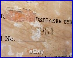 Vintage 1 ACOUSTIC RESEARCH AR1 Speaker Altec 755A Org Rare AR 1 Single Vintage 1 ACOUSTIC RESEARCH AR1 Speaker Altec 755A Org Rare AR 1 Single