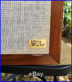 Vintage AR3a Speakers Fully Restored /w New AR Tweeter & Midrange drivers