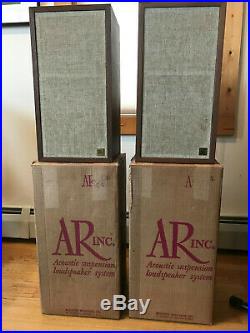 Vintage AR-4x speakers Nearly Mint with Original Boxes and Instructions