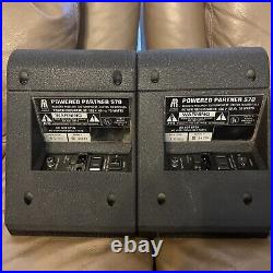 Vintage AR Acoustic Research Powered Partner 570 Stereo Speakers Match PAIR Work