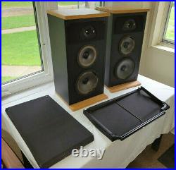 Vintage AR Acoustic Research Speakers Oak Top & Bottom AS IS Local Pickup