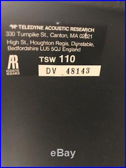 Vintage AR Acoustic Research TSW 110 Bookshelf Speakers Great Sound Working