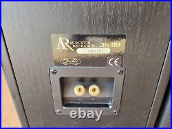 Vintage Acoustic Research AR 206 HO Bookshelf Speakers Black Pair