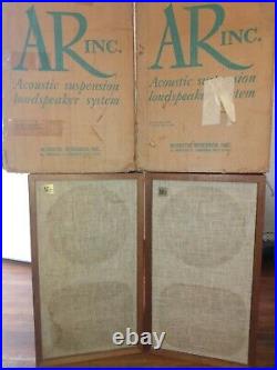 Vintage Acoustic Research AR-2AX Speakers with original box. WORKING
