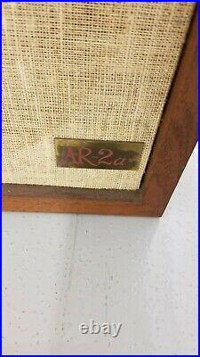 Vintage Acoustic Research AR-2ax Speakers Pair For Restoration