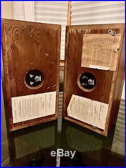 Vintage Acoustic Research AR 4x Bookshelf Speakers Rare Plywood