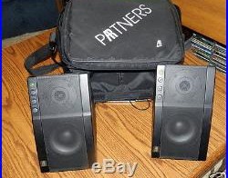 Vintage Acoustic Research AR 570 Powered Partners Speakers & Carrying Case