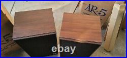 Vintage Acoustic Research AR-5 Speakers With Original Boxes Works As Is Vintage Acoustic Research AR-5 Speakers With Original Boxes Works As Is