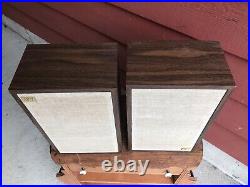 Vintage Acoustic Research AR-7 Stereo Speakers Bookshelf 1970s Rare Working USA