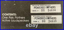 Vintage Acoustic Research Ar Powered Partners 8730 Amplified Speakers Pair