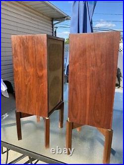 Vintage Acoustic Research Model AR-2x Speakers With Original Stands