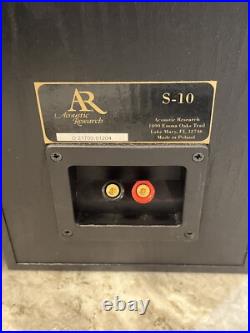 Vintage Acoustic Research S-10 Speakers Tested Works Great