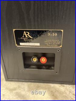Vintage Acoustic Research S-10 Speakers Tested Works Great