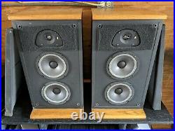 Vintage Acoustic Research TSW 315 3 way loud speakers oak cabinets
