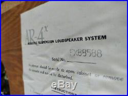 Vintage Ar Acoustic Research Ar-4 Loudspeakers Speakers