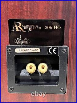 Vintage Audiophile Acoustic Research AR 206 HO Bookshelf Speakers