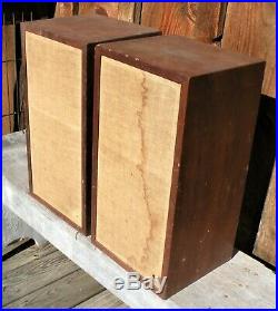 Vintage PAIR AR4X SPEAKERS ORIGINAL BOXES ACOUSTIC RESEARCH Oiled Walnut 1 Owner